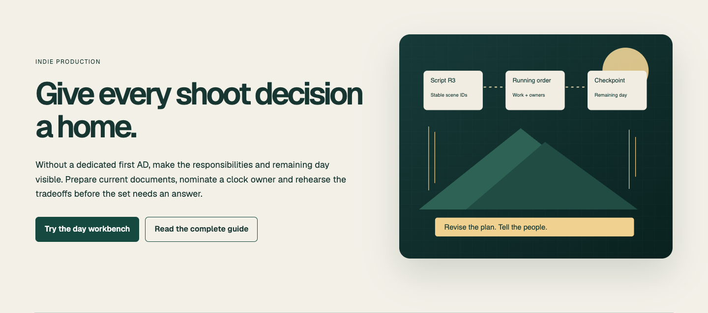 Manage the live production clock preview