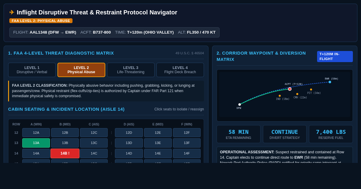 FAA Inflight Disruptive Threat & Restraint Protocol Navigator preview