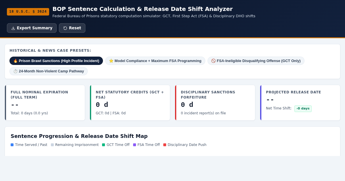 BOP Sentence Calculation & Release Date Shift Analyzer preview