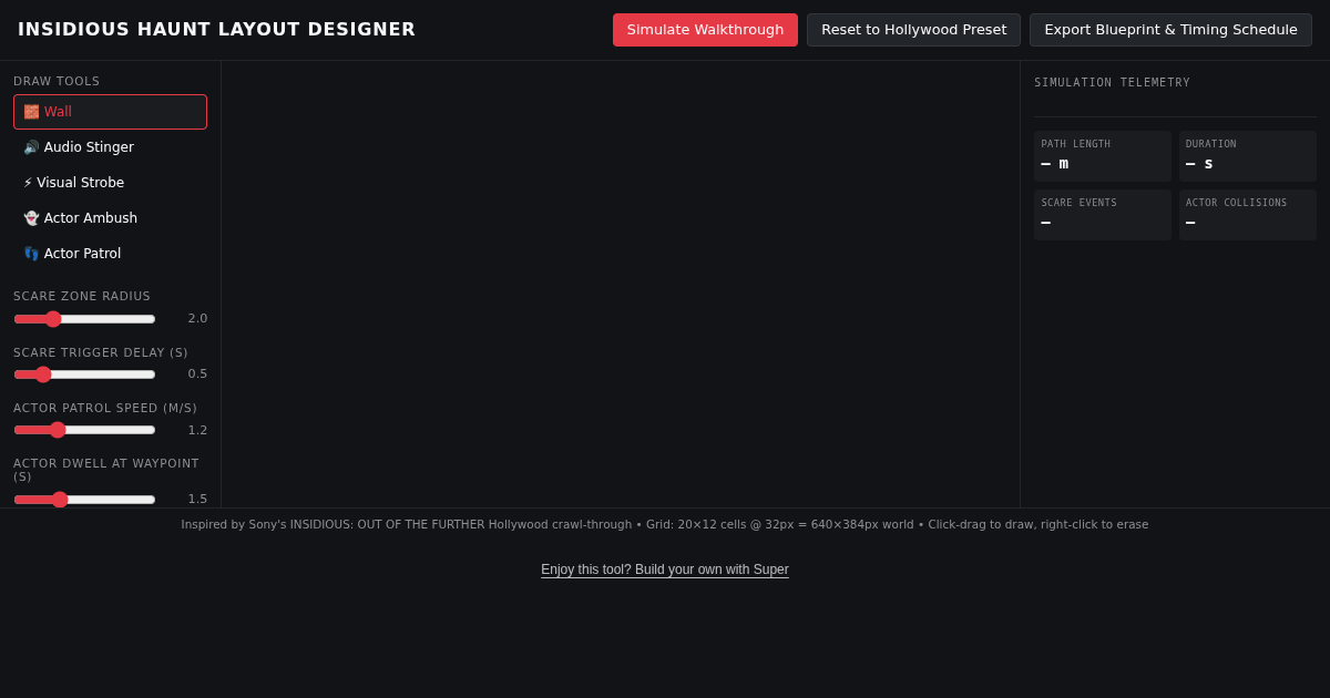 Insidious Haunted House Layout Designer preview