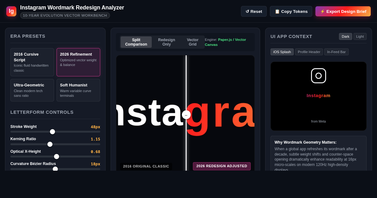 Instagram Wordmark Typography & Redesign Analyzer preview