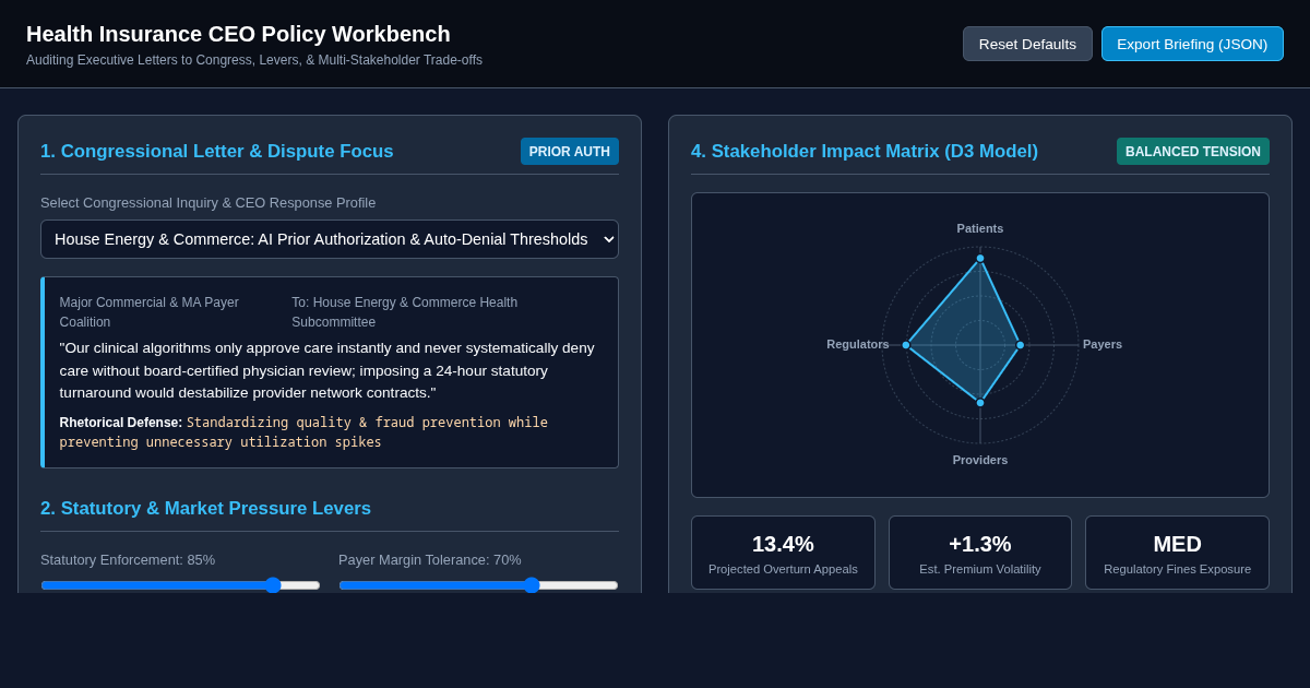 Health Insurance CEO Policy & Inquiry Tracker preview