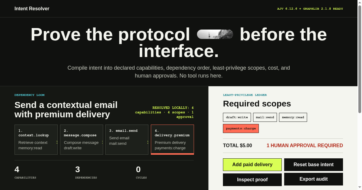 Intent Capability Resolver preview