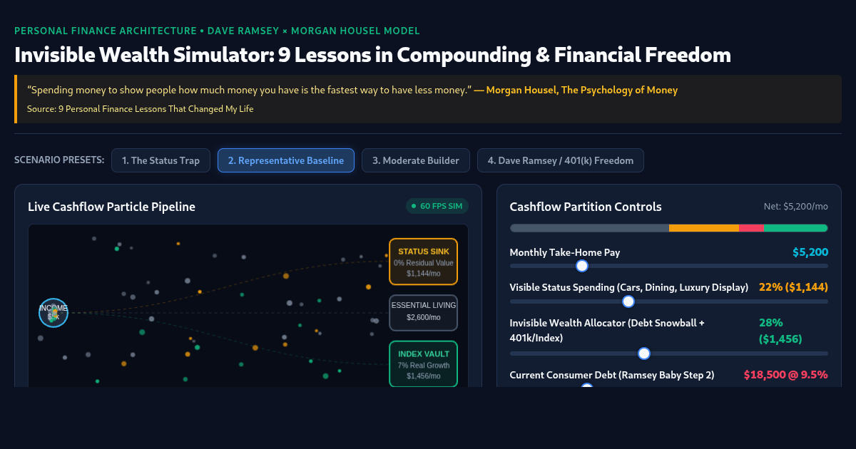 Invisible Wealth Simulator: 9 Lessons in Compounding & Financial Freedom preview