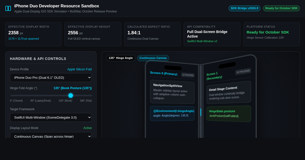iPhone Duo Developer Resource Sandbox | Apple Dual-Screen Simulator preview