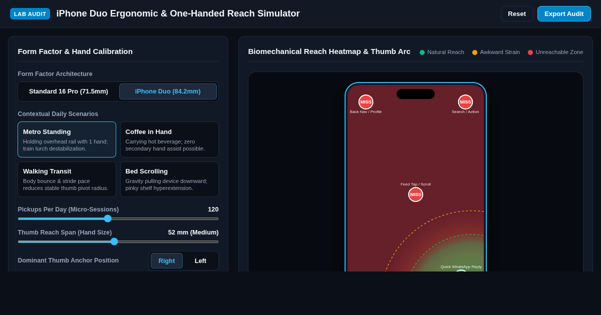 iPhone Duo Ergonomic & One-Handed Reach Simulator preview