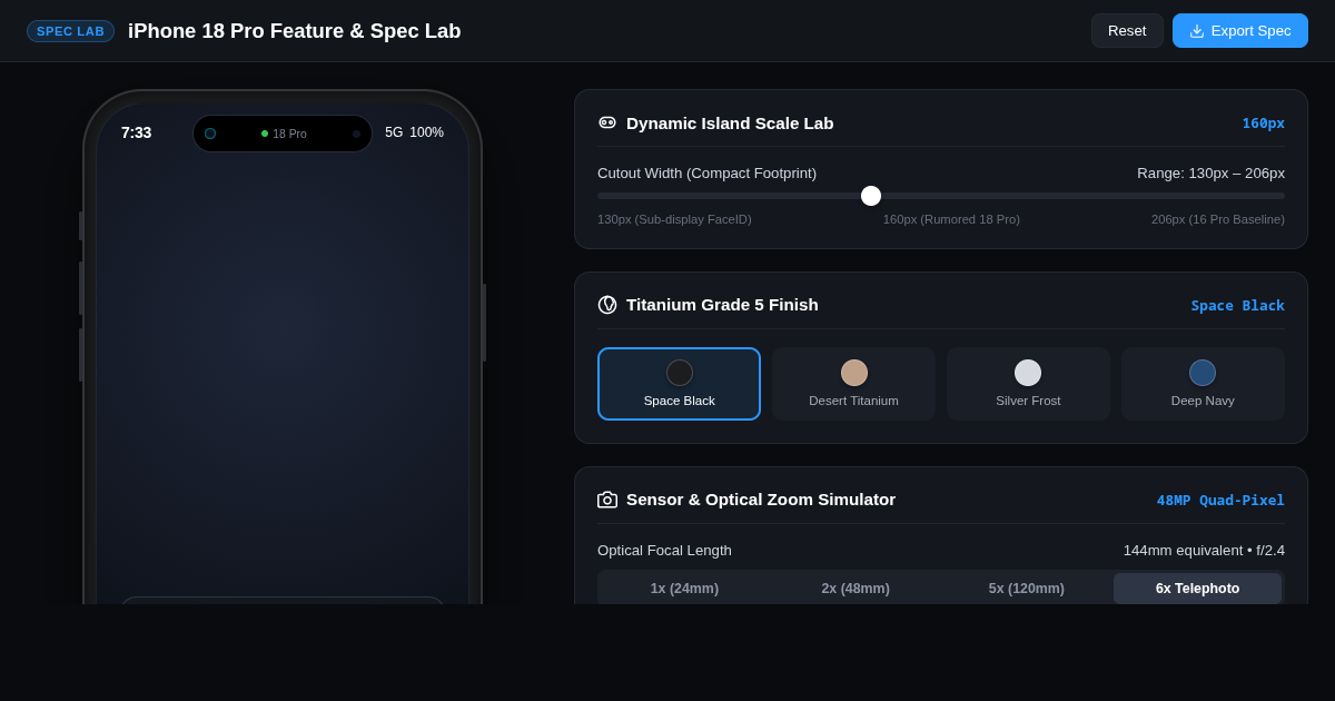 iPhone 18 Pro Feature & Spec Lab preview
