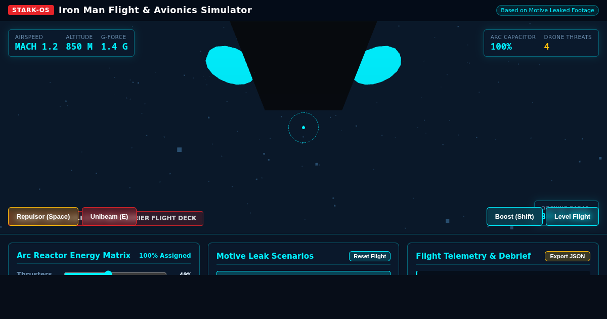 Iron Man Flight & Avionics Tactical Simulator preview