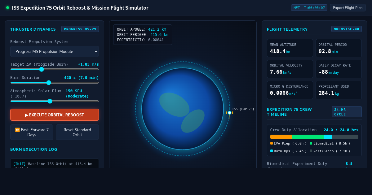 ISS Expedition 75 Orbit Reboost & Mission Flight Simulator preview