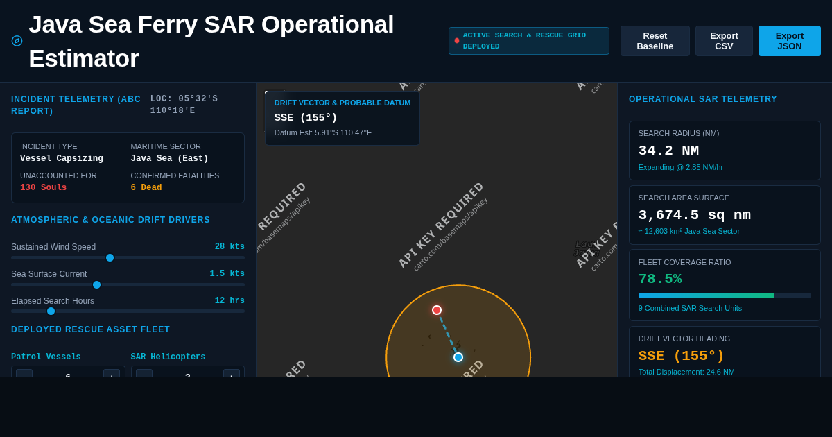 Java Sea Ferry Incident and Search Region Estimator preview