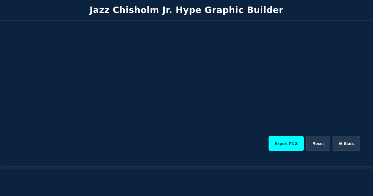 Jazz Chisholm Jr. Hype Graphic Builder preview