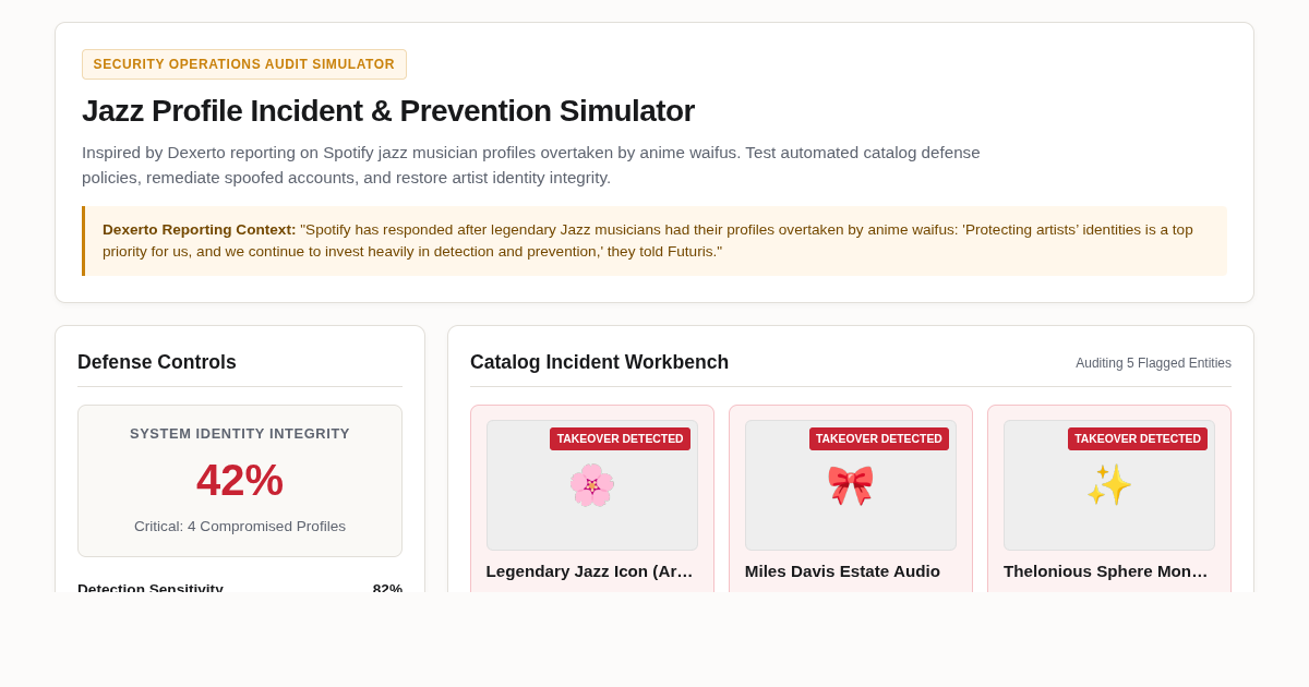 Jazz Profile Incident & Prevention Simulator preview