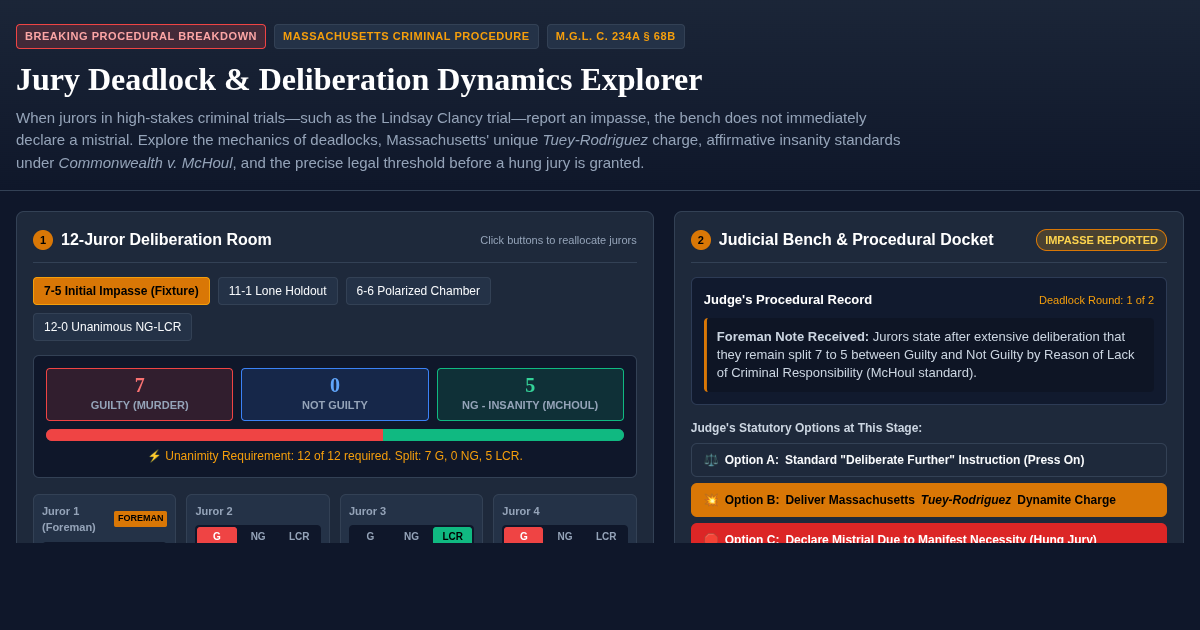 Jury Deadlock & Deliberation Dynamics Explorer preview