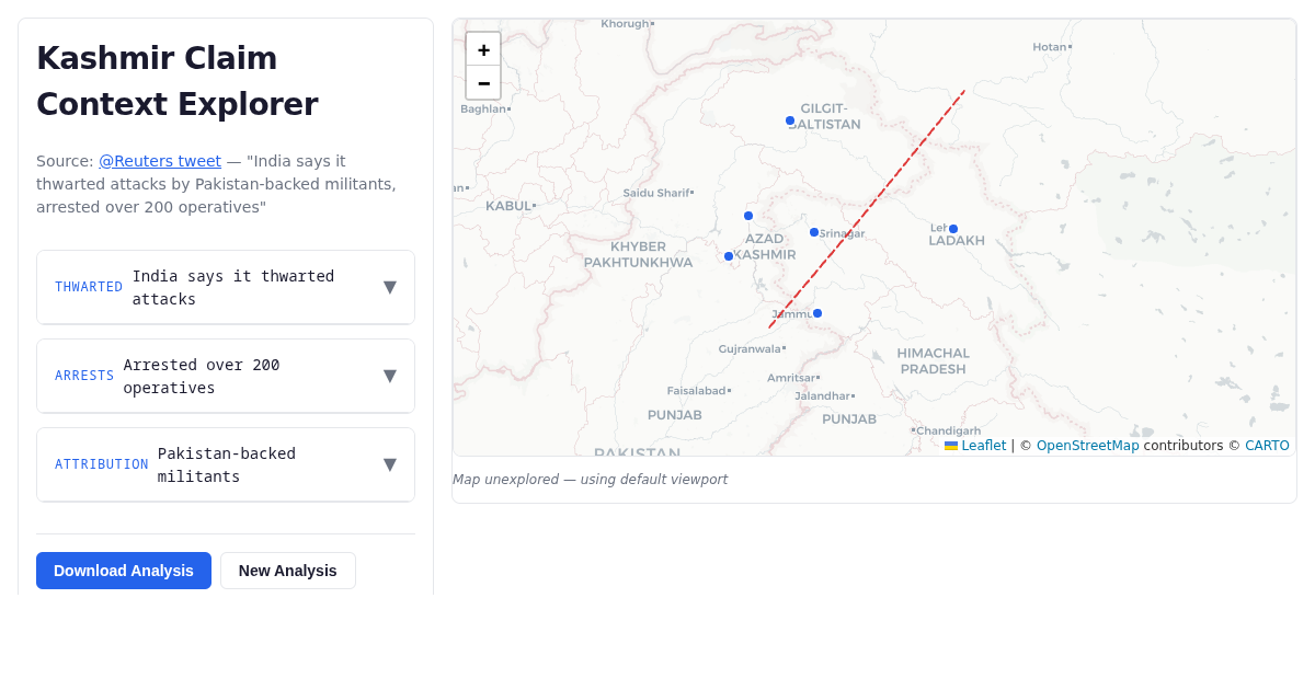 Kashmir Claim Context Explorer preview