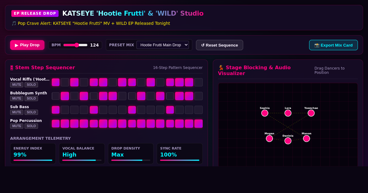 KATSEYE 'Hootie Frutti' & 'WILD' EP Studio Sequencer preview