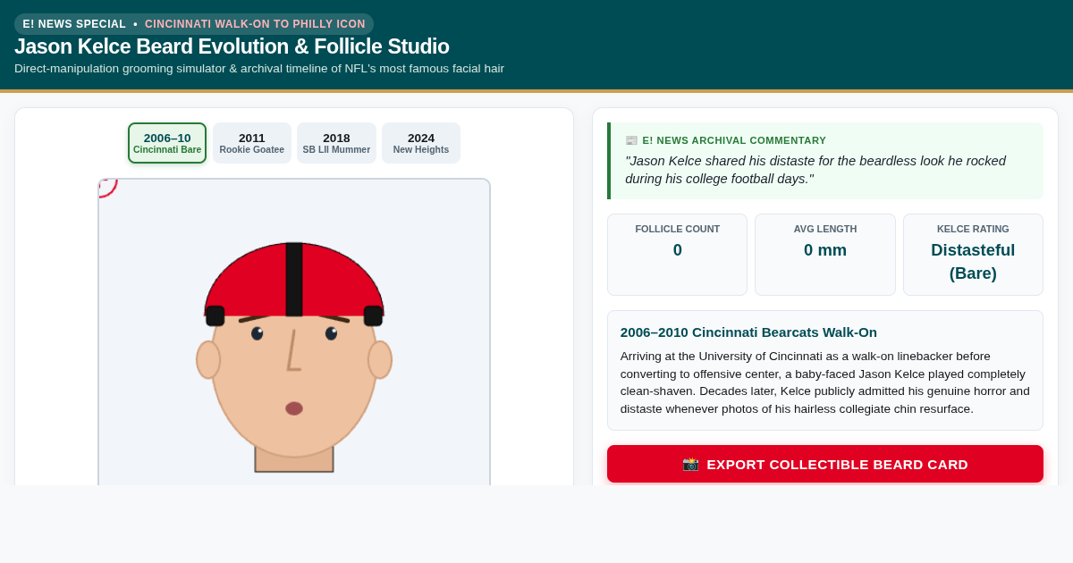 Jason Kelce Beard Evolution & Follicle Studio preview