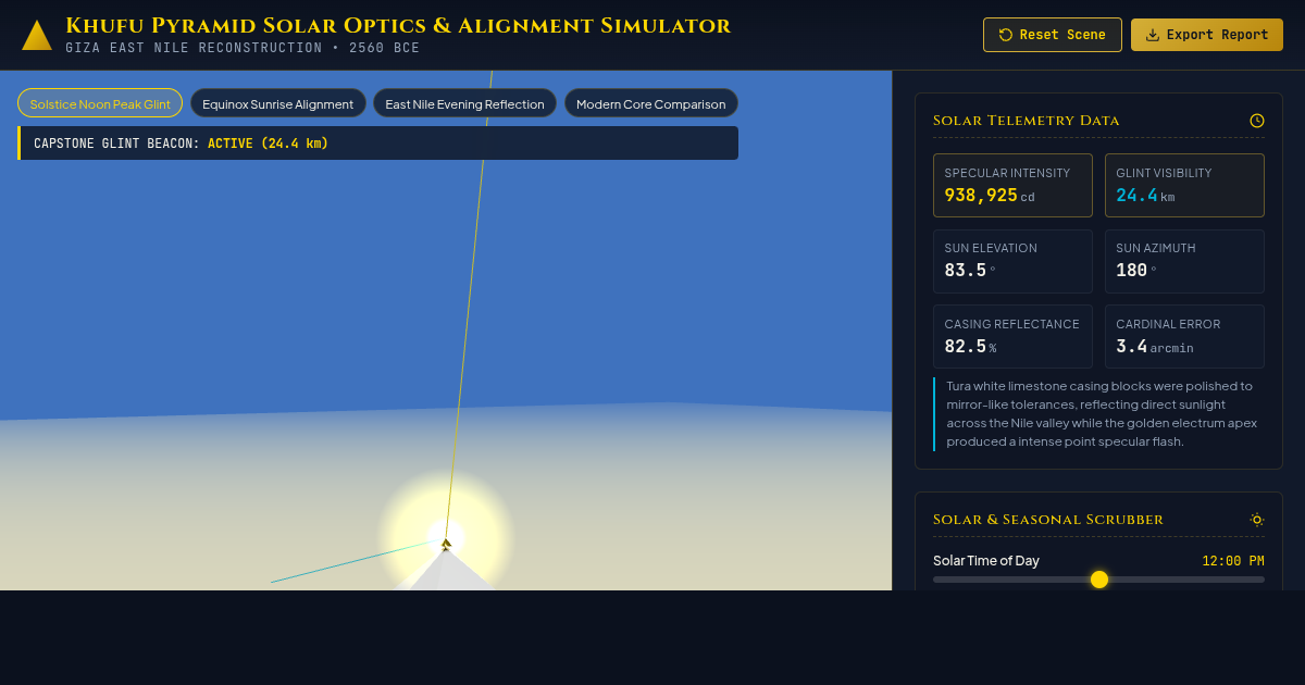 Great Pyramid Solar Optics & Alignment Simulator preview