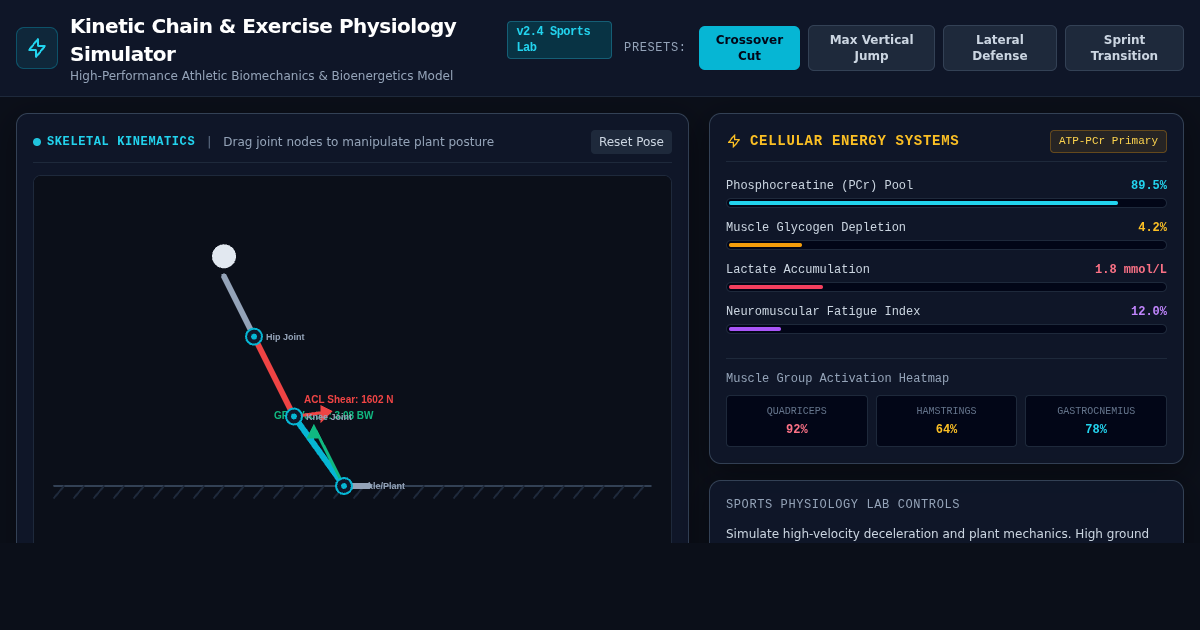 Kinetic Chain & Exercise Physiology Simulator preview