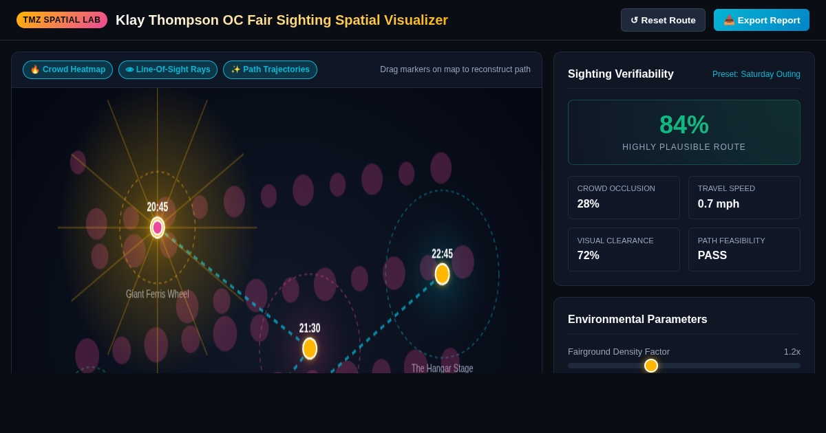 Klay Thompson OC Fair Sighting Spatial Timeline Visualizer preview