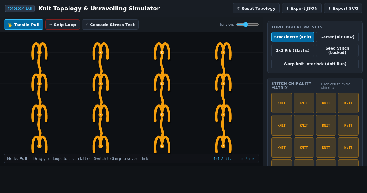 Knit Topology & Unravelling Simulator preview