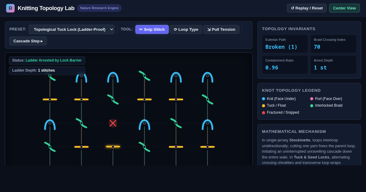 Knitting Topology & Ladder-Proof Yarn Simulator preview