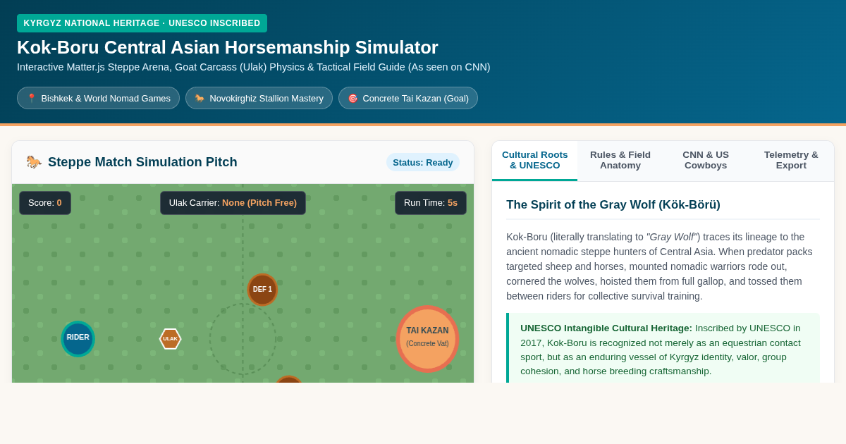 Kok-Boru Central Asian Horsemanship Simulator & Cultural Field Guide preview