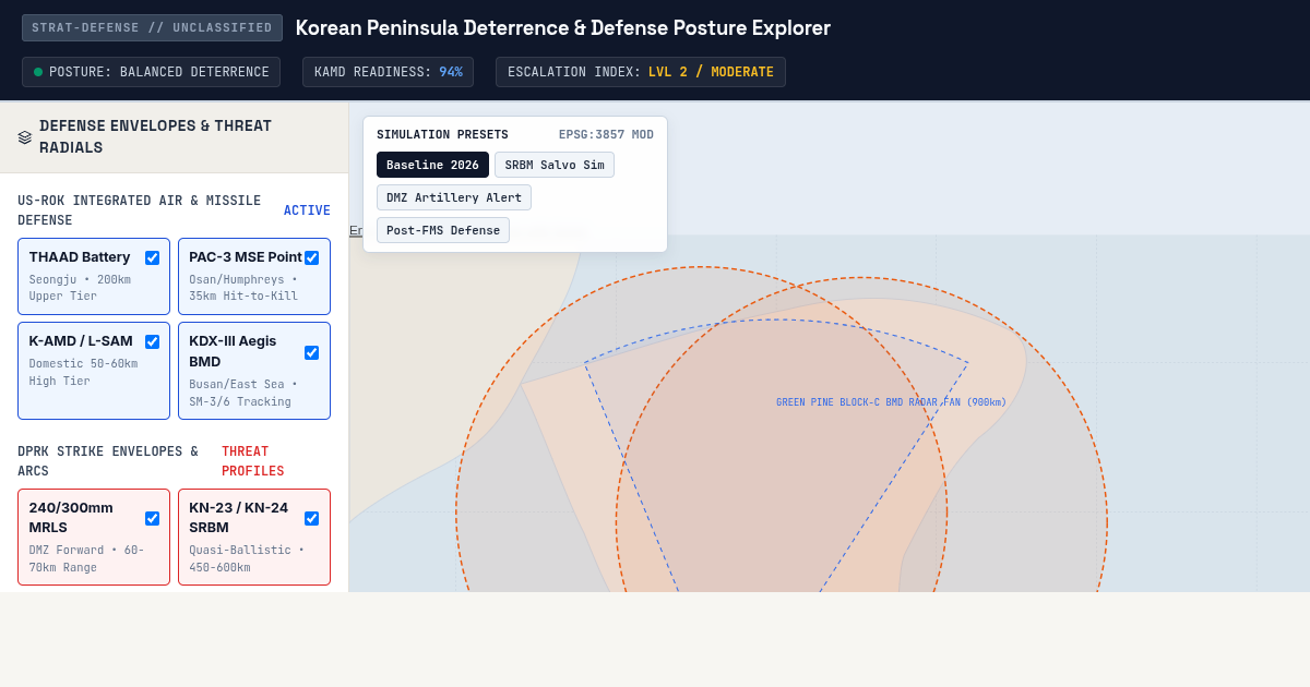 Korean Peninsula Deterrence & Defense Posture Explorer preview