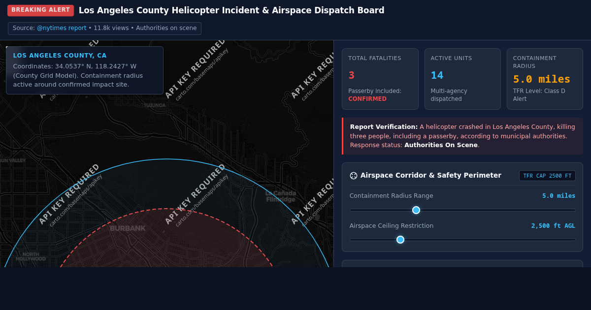 Los Angeles County Helicopter Incident & Airspace Dispatch Board preview