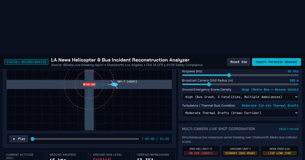 LA News Helicopter & Bus Incident Reconstruction Analyzer preview