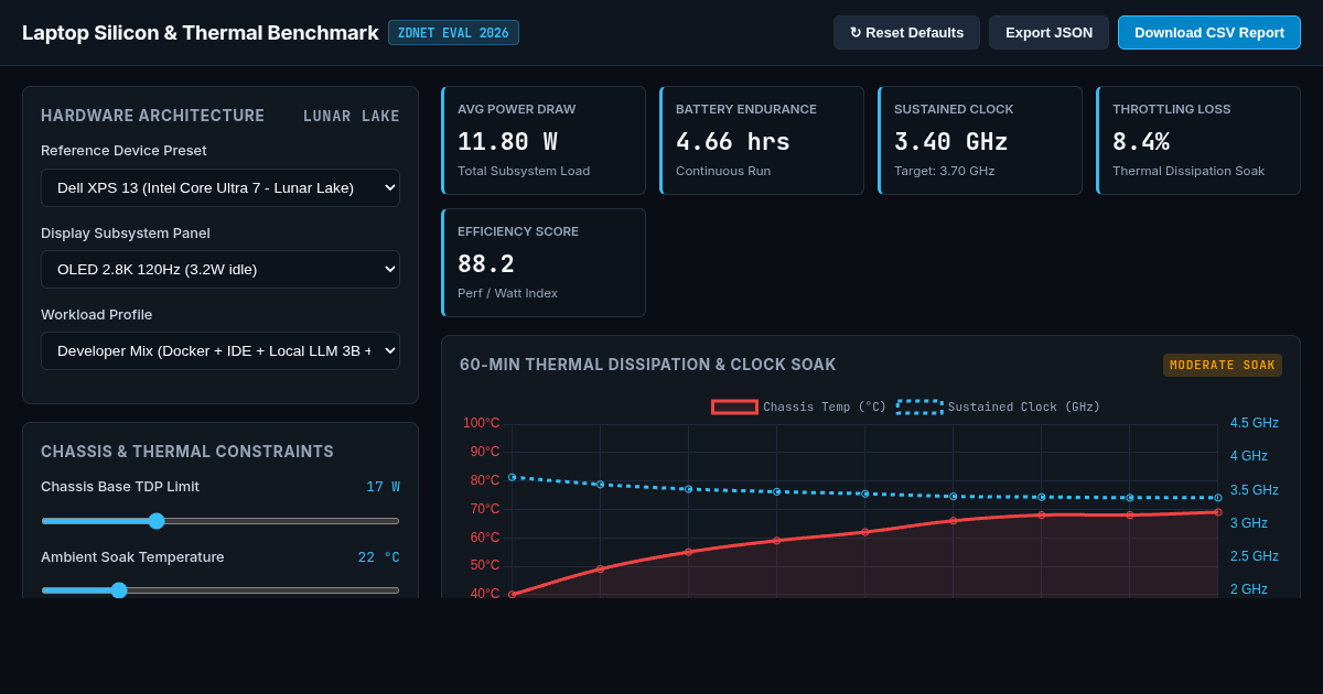 Laptop Silicon Architecture & Thermal Benchmark Workbench preview