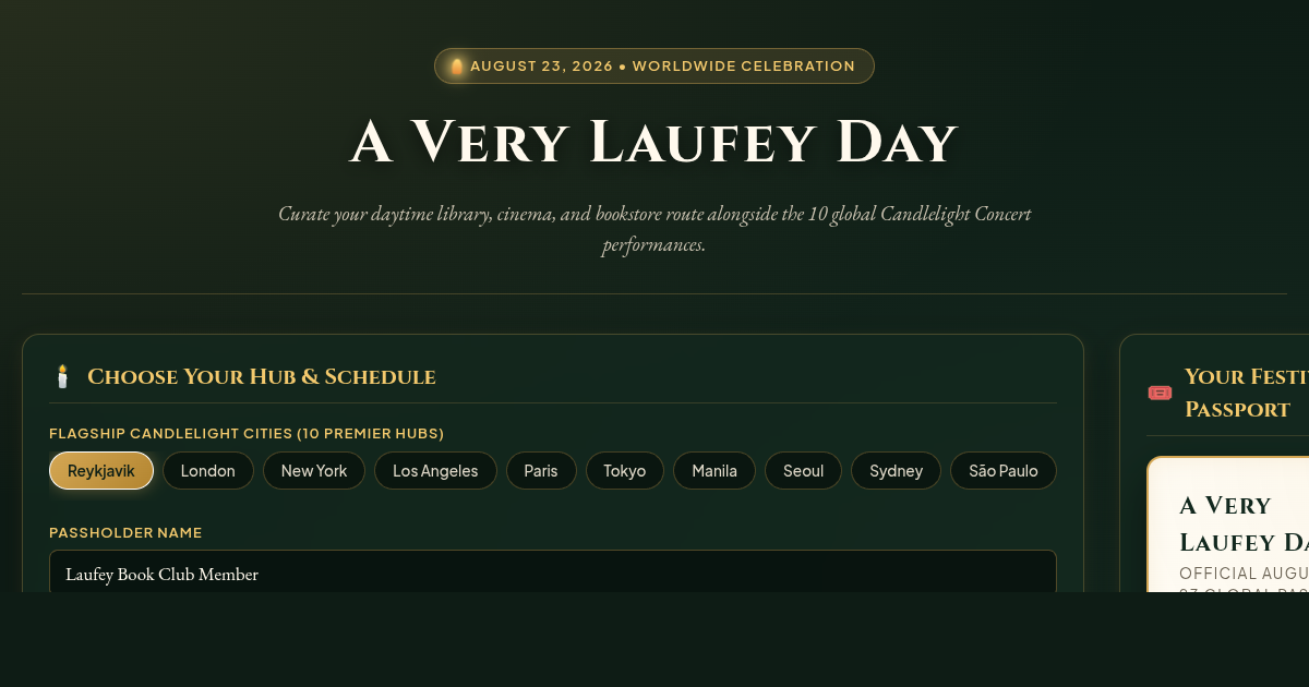 A Very Laufey Day 2026 Itinerary & Candlelight Planner preview