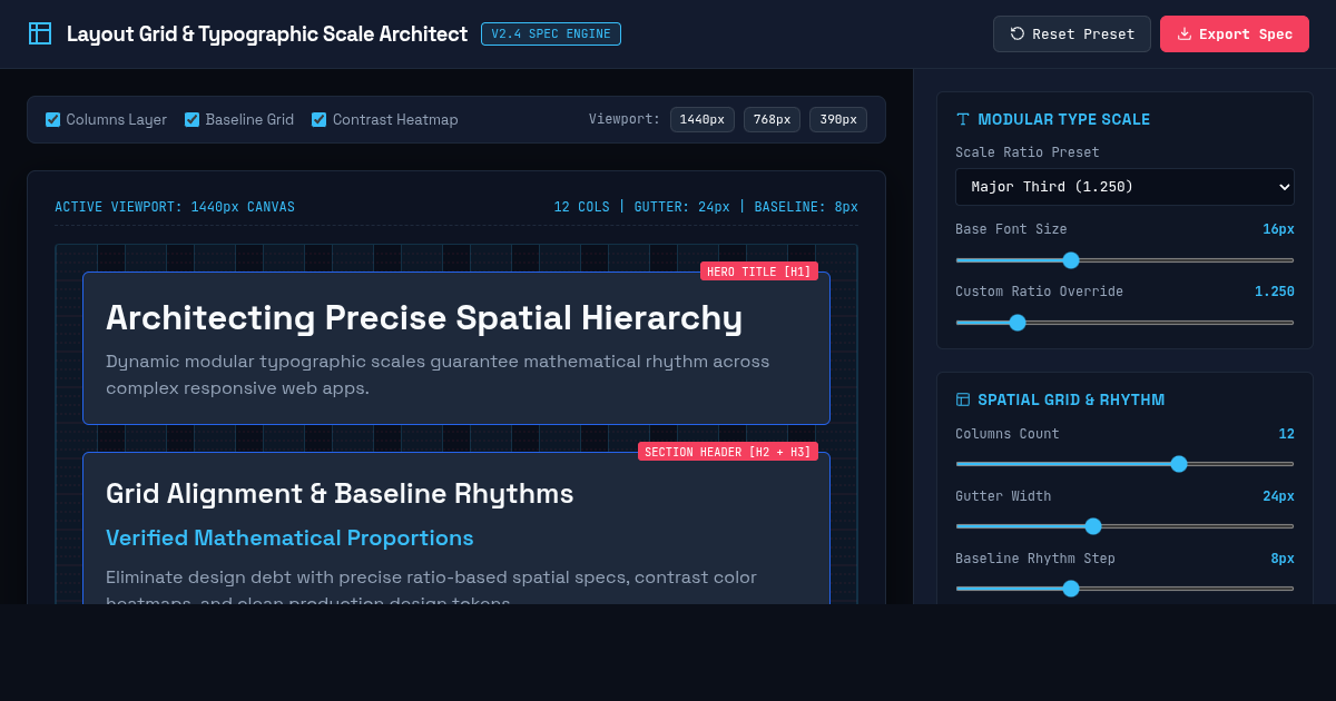 Web & Graphic Layout Grid & Typographic Scale Architect preview