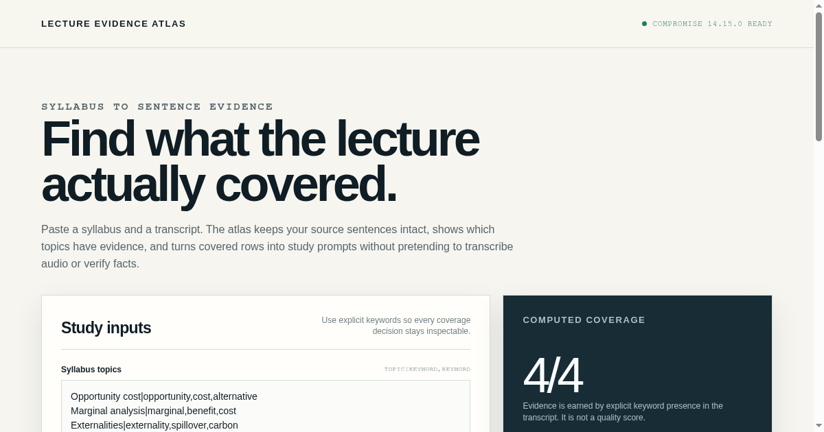 Lecture Evidence Atlas preview