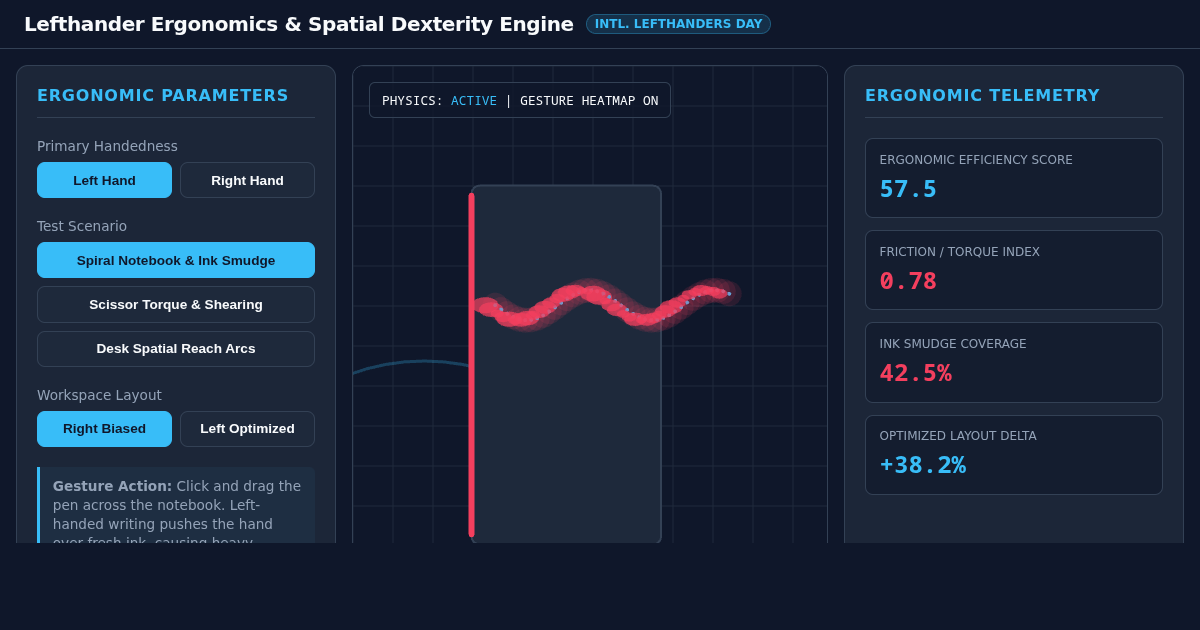 Lefthander Ergonomics & Spatial Dexterity Engine preview