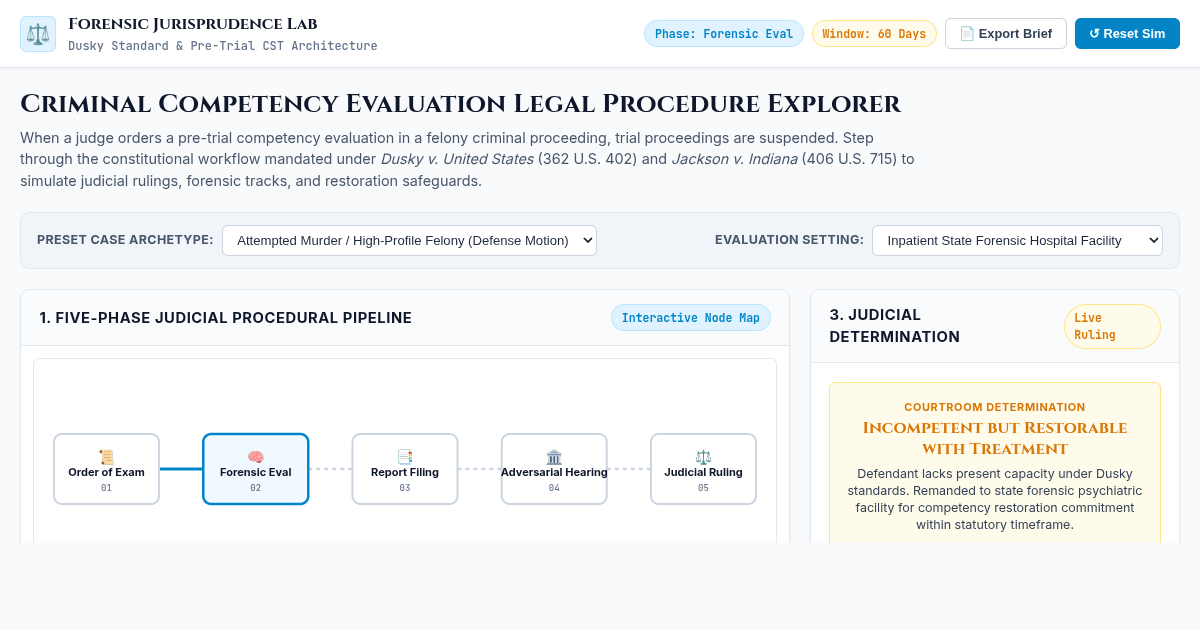 Criminal Competency Evaluation Legal Procedure Explorer preview
