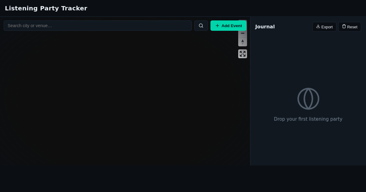 Listening Party Tracker — Map & Log Unreleased Music Previews preview