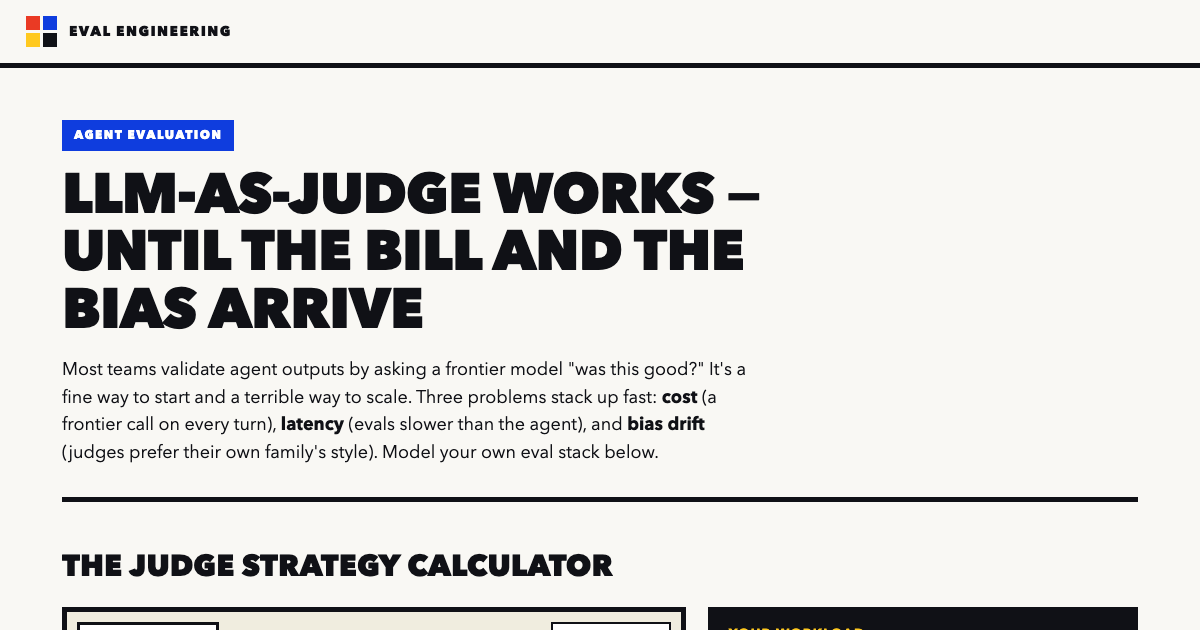 LLM-as-Judge: Cost, Bias, and Better Alternatives preview