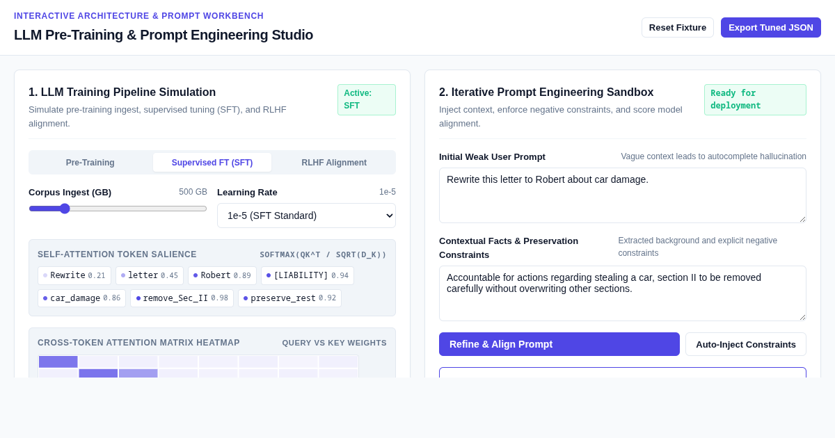 LLM Pre-Training & Prompt Engineering Studio preview