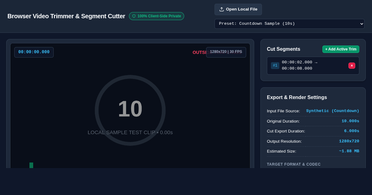 Browser Video Trimmer & Segment Cutter | Local Video Trimmer 54 preview