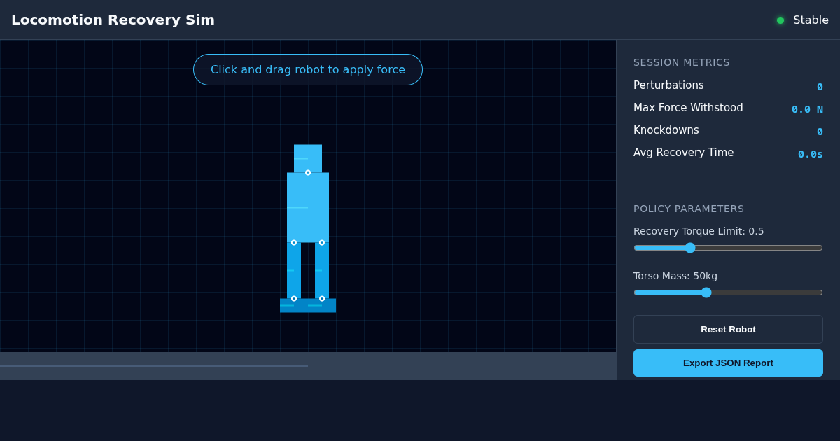 Locomotion Recovery Simulator preview