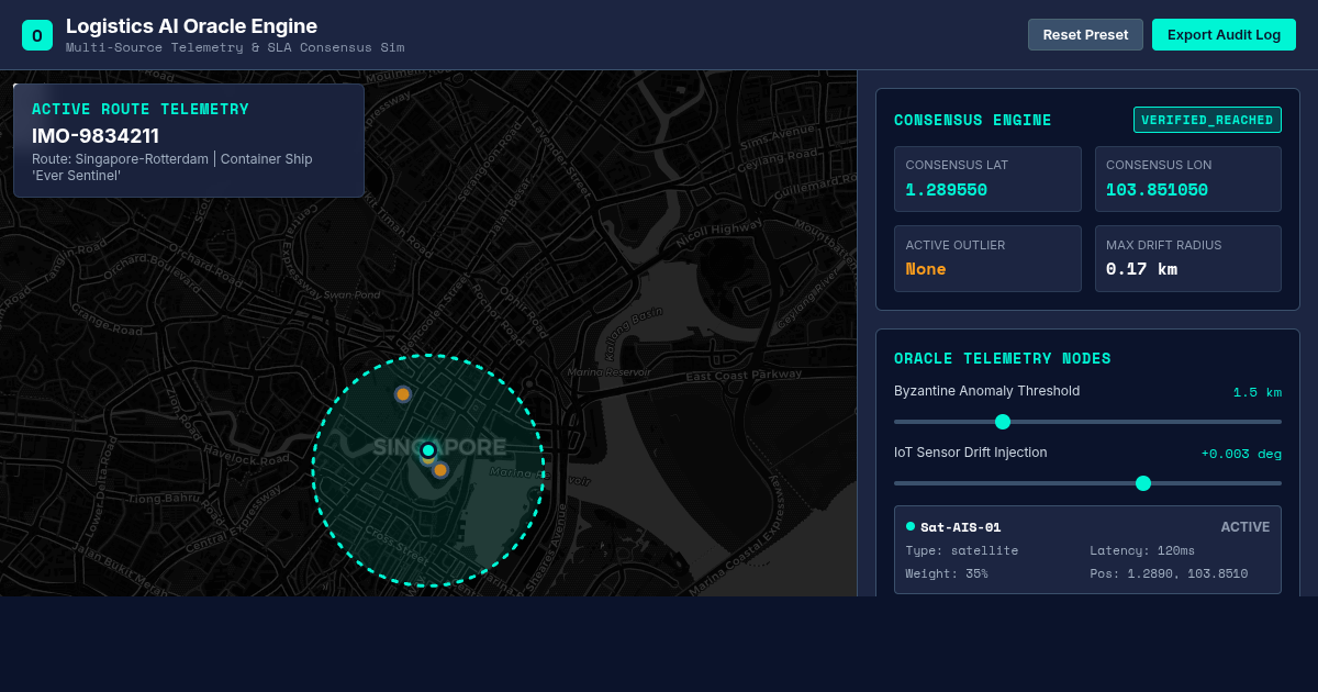 Logistics AI Oracle Consensus & Payload Verification Engine preview