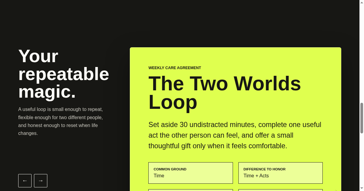 Love Loop Studio | Build a ritual for two preview
