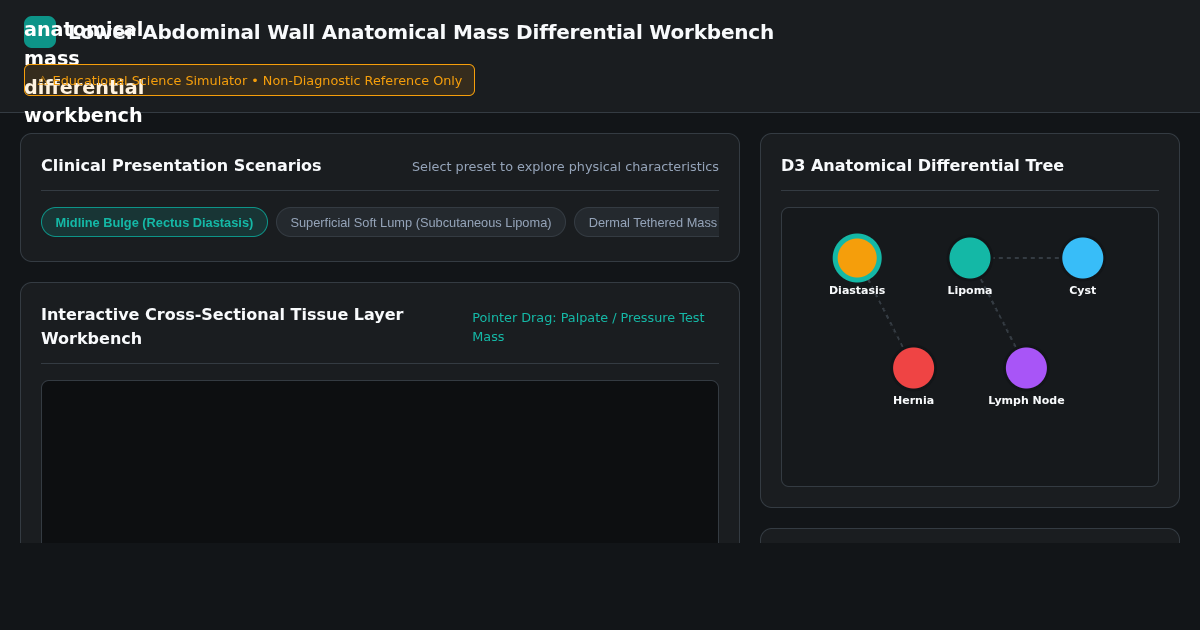 Lower Abdominal Wall Anatomical Mass Differential Workbench preview