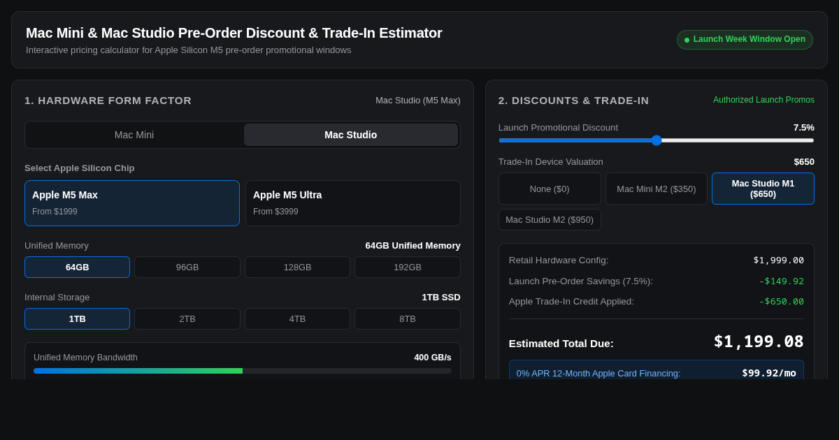 Mac Mini & Mac Studio Pre-Order Discount & Trade-In Estimator preview