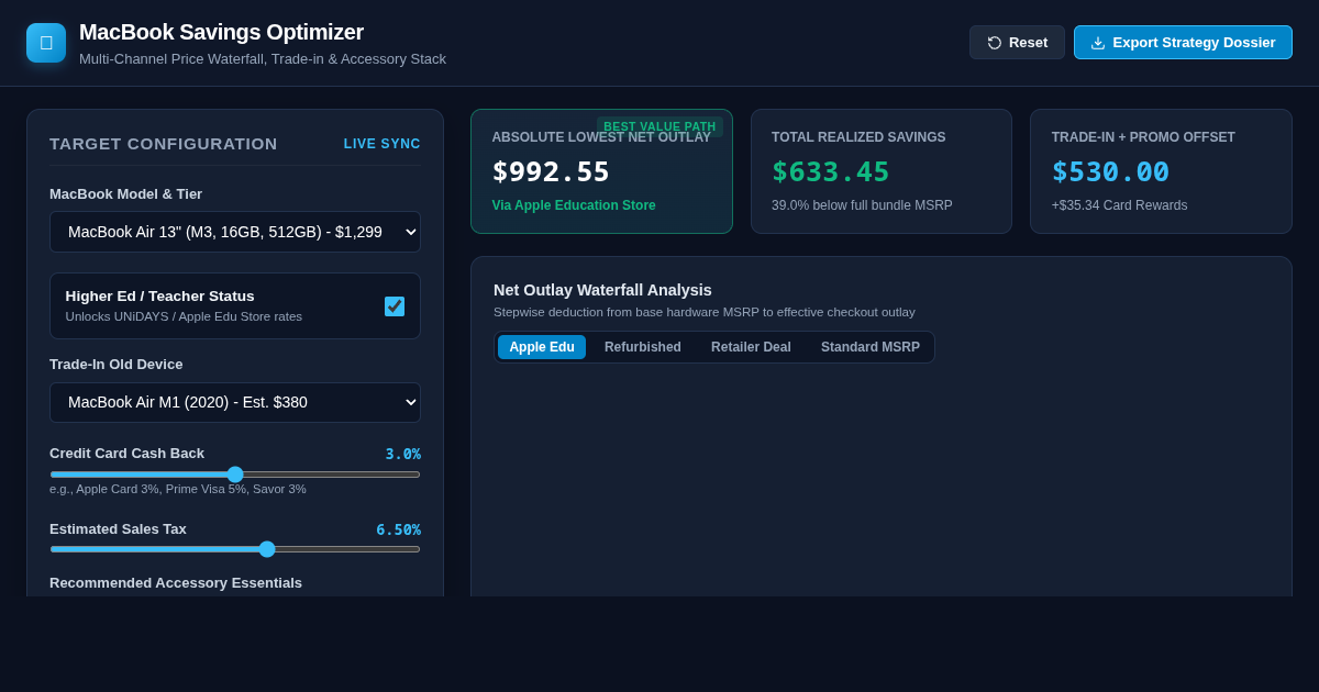 MacBook Savings Optimizer & Deal Matcher preview