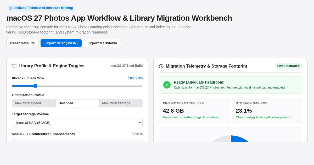 macOS 27 Photos App Workflow & Library Migration Workbench preview