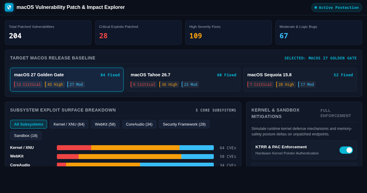 macOS Vulnerability Patch & Impact Explorer preview