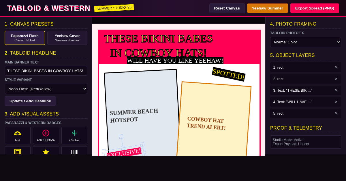 Tabloid & Western Summer Collage Studio preview