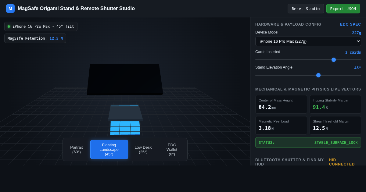 MagSafe Origami Stand & Remote Shutter Studio preview