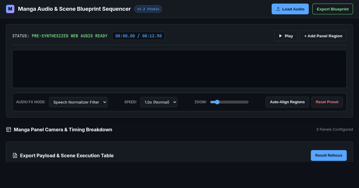 Manga Audio & Scene Blueprint Sequencer preview